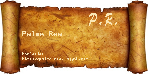 Palme Rea névjegykártya